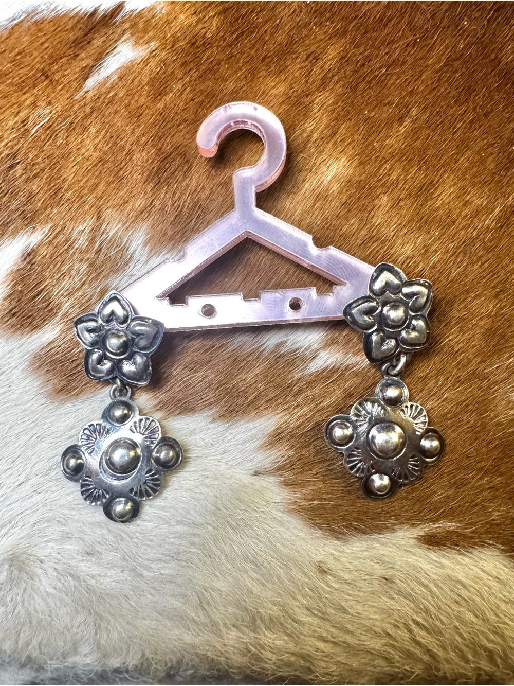 T. Yazzie Floral Heart Earrings
